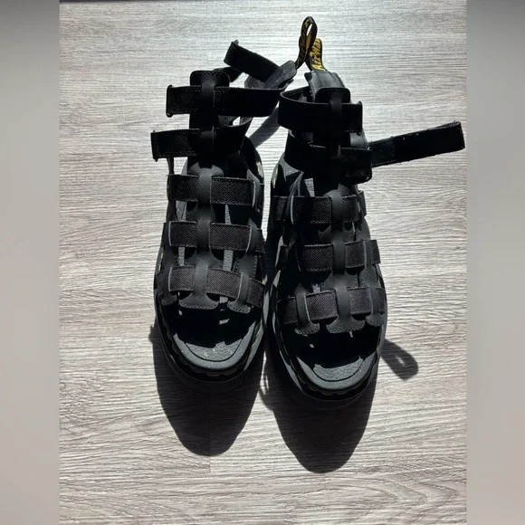 Dr Martens Ricki gladiator Black Nappa Sandals - Picture 7 of 12